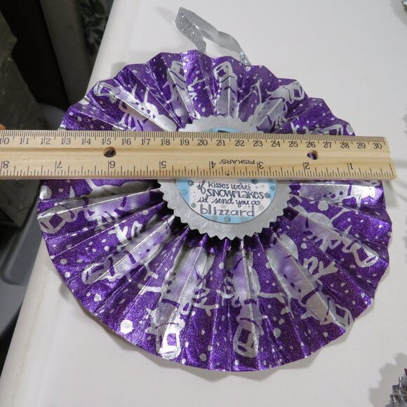 Silver Metallic and diamond pattern Christmas 3-D Rosettes large (18) collection - Picture 15 of 15